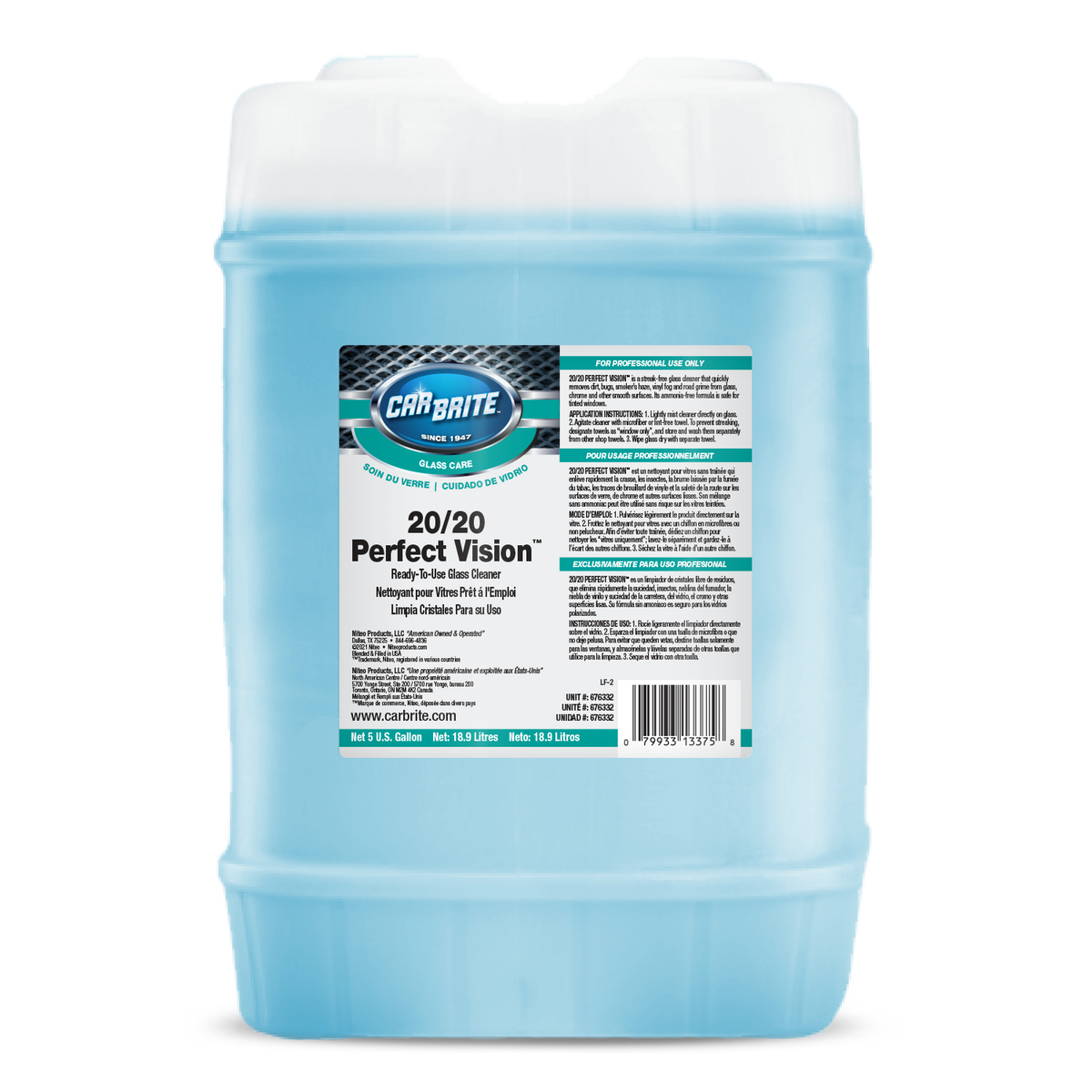 DP 20/20 Vision Glass Cleaner uses an alcohol-based formula to