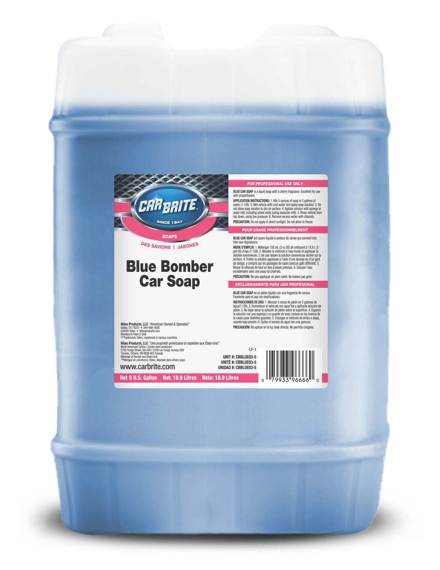 Blue Bomber Car Soap