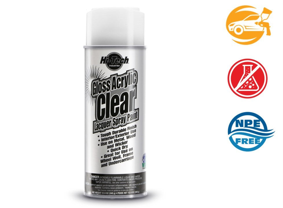Gloss Acrylic Clear Lacquer Spray Paint – CarBrite